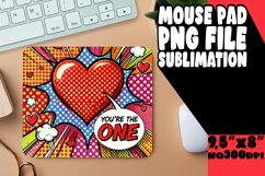 Playful Desk Mat Sublimation PNG, 3D Heart Product Image 1
