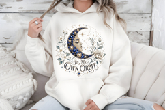 Rhinestone Crescent Moon PNG In My Own Orbit Sublimation Product Image 7