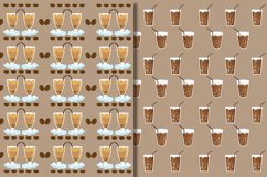 Iced coffee patterns bundle - 10 coffee digital papers Product Image 5