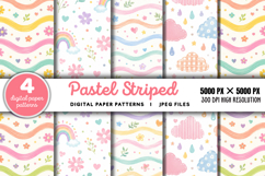 Pastel Striped Background JPG Product Image 1