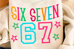 Six Seven 6 7 Funny Meme SVG PNG, Product Image 1