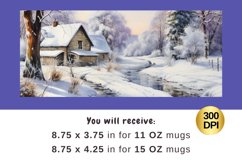 Christmas snowy Sublimation Mug Wrap Product Image 2