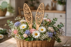 Easter Bunny Ears Laser Cut | Spring Decor | SVG Product Image 1