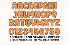 Fall Autumn Alphabet png clipart, fall autumn letters doodle Product Image 2