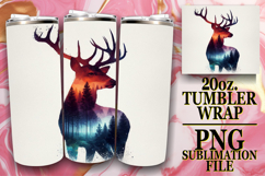 Vibrant colors 20oz tumbler wrap, Animals Art Product Image 1