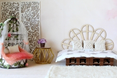 Miniature headboard peacock digital file laser cut vector Product Image 8