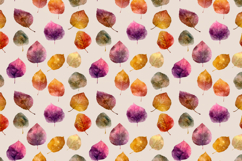 Watercolor Fall Leaves Seamless Patterns Product Image 8