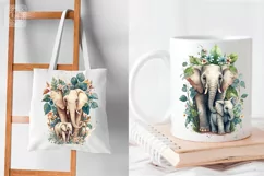 Elephant Mother & Baby sublimation. 3 png design Product Image 5