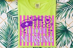 Preppy Striped Nurse PNG, Coquette Nurse Life png. Product Image 5