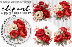 Whimsical Mothers Day Flower Clipart Product Image 1