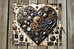 Steampunk hearts | love Skinny tumbler sublimation designs 2 Product Image 4