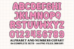 Baby Girl Alphabet, baby girl letters doodle, baby clipart Product Image 2