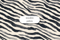 Zebra Seamless Pattern Monochrome Watercolor Stripes Product Image 1