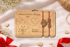Valentine's Day Couple Bracelets Laser Cut | Glowforge | SVG Product Image 1
