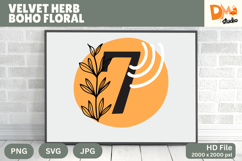 Velvet Herb Boho Floral Monogram Product Image 1