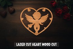 Cupid Heart SVG,Laser Cut, Valentine Heart laser Cut Product Image 1