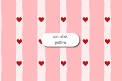 Red Gingham Heart Seamless Valentine Check Pattern Product Image 1