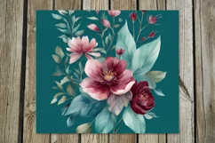 Vintage Flowers | 4 gentle tumbler Sublimation designs 2 Product Image 4