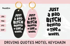 Funny Driving Motel Keychain SVG | Behind The Wheel Product Image 1