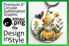 Autumnal Gnome Round Design Spooky Sublimation Delight PNG Product Image 1
