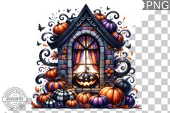 Halloween Window Sublimation - Clipart PNG Design Product Image 1