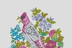 Vintage Cross Stitch Scheme Pink bird Product Image 7