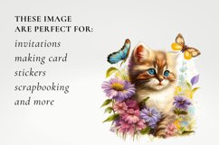 Watercolour Fantasy Kitten Clipart Product Image 2