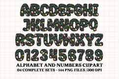 Christmas Alphabet png clipart, christmas letters doodle Product Image 2