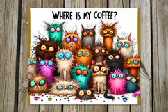 Morning animals | 4 skinny tumbler Sublimation designs PL2 Product Image 4