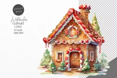 Christmas clipart, Gingerhouse clipart, Winter clipart Product Image 1