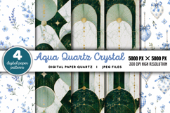 Aqua Quartz Crystal Digital Paper JPG Product Image 1