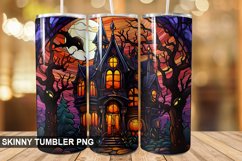 Stained Glass Halloween Tumbler 20 oz Skinny Tumbler Product Image 1