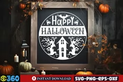 Happy halloween SVG, Halloween Door Sign SVG Product Image 5
