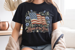Home of the Free PNG, Rhinestone USA Flag Sublimation Product Image 8