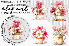 Whimsical Flowers Clipart Product Image 1