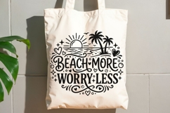 Beach More Worry Less Svg, Summer Vibes Svg, Vacation Svg. Product Image 9