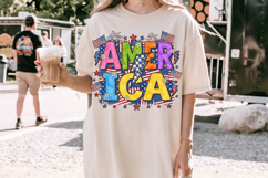 Retro America Thunder PNG T-Shirt|4th of July PNG Sublimatio Product Image 3