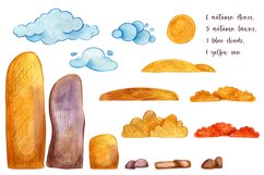 Autumn landscape watercolor clipart Product Image 6