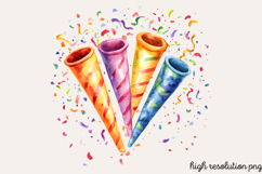 Birthday Watercolor Clipart Bundle PNG Product Image 5
