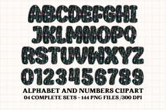 Halloween Alphabet png clipart, halloween letters doodle Product Image 2