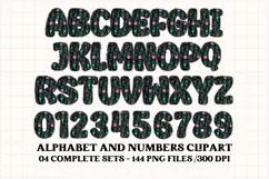Halloween Alphabet png clipart, halloween letters doodle Product Image 2