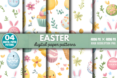 EASTER PATTERNED Digital Paper Background PNG Product Image 1