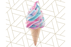 Ice Cream Clipart PNG, Summer Treats Clip Art, Swirl Cone Product Image 4