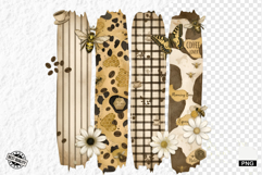 Coffee &amp; Bees Brush Stroke Clipart Product Image 1