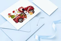 Snowmen and reindeer with gifts on the Christmas truck! Product Image 6