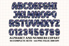 Christmas Alphabet png clipart, christmas doodle letters Product Image 2
