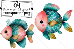 Whimsical Summer Clipart Watercolor PNG Product Image 1