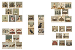 Rustic Holiday Clipart Bundle - Primitive Christmas Product Image 8
