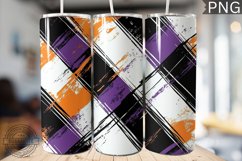 Halloween Plaid Pattern Tumbler Wrap - High Quality 300 Dpi Product Image 1