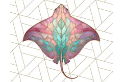 Stained Glass Sea Creatures PNG Clipart, Ocean Fantasy Product Image 4